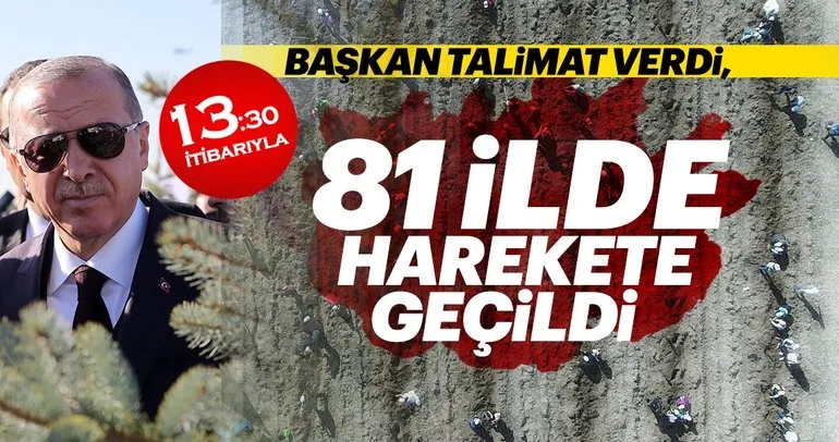 Başkan Erdoğan o projeyi resmen başlattı! 81 ilde milyonlarca fidan toprakla buluşmaya başladı
