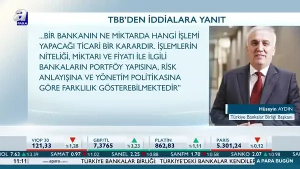 TBB'den swap işlemi yapılmadığı iddialarına yanıt!