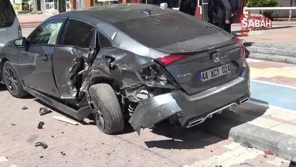 Malatya'da zincirleme kaza: Kadın sürücü ölümden saniyelerle kurtuldu | Video
