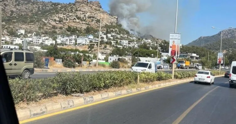 Bodrum’da makilik alanda yangın çıktı