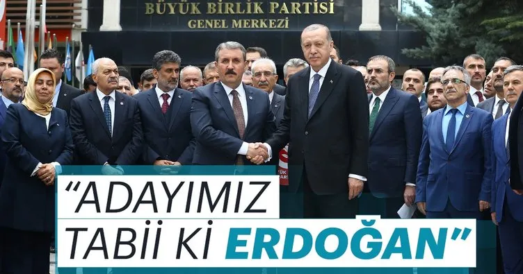 Cumhurbaşkanı Erdoğan’dan BBP’ye seçim ziyaret etti