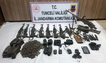 Tunceli’de etkisiz hale getirilen teröristlerle birlikte çok sayıda silah ele geçirildi