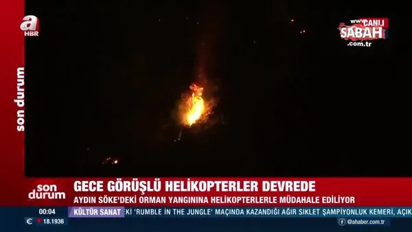 SON DAKİKA: Söke’de gece görüşlü helikopterler müdahaleye başladı | Video
