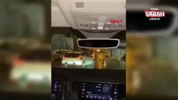 Ataşehir'de asker konvoyunda tehlikeli anlar | Video