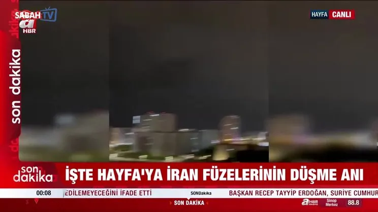 İşte Hayfa'ya İran füzelerinin düşme anı!