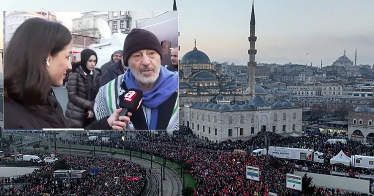 Galata’daki tarihi Filistin yürüşünde gazeteci Sadık Albayrak’tan önemli mesaj: İslam dünyası yeni bir hayata kavuşuyor