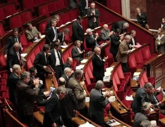 Fransız parlamentosundan görüntüler