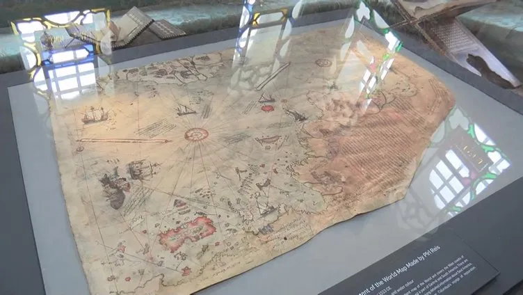 Piri Reis haritası yıllar sonra yeniden Topkapı Sarayı’nda! Ziyaretçi akınına uğradı