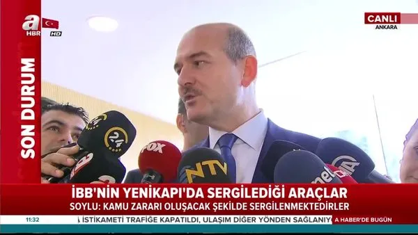 İçişleri Bakanı Süleyman Soylu'dan İstanbul Yenikapı'daki sergilenen araçlarla ilgili flaş açıklama!