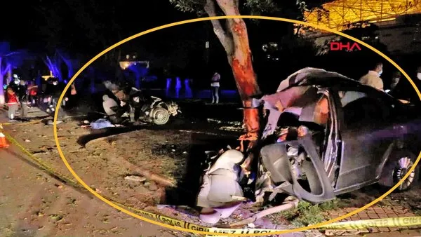 Antalya'da trafikte kontrolsüzce makas atan otomobil ortadan ikiye ayrıldı! 1 ölü, 1 yaralı | Video