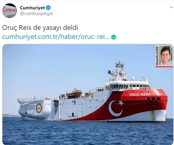 SON DAKİKA: Cumhuriyet'ten skandal Oruç Reis haberi! Yunan medyası bile bu kadarını yapmadı...