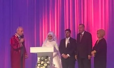 Başkanı Erdoğan, Mahir Ünal’ın kızının nikahına katıldı