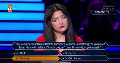 Kim Milyoner Olmak İster’de Fatih Sultan Mehmet sorusu! Milyoner’de Kenan İmirzalıoğlu’ndan yarışmacıya tarih dersi! | Video