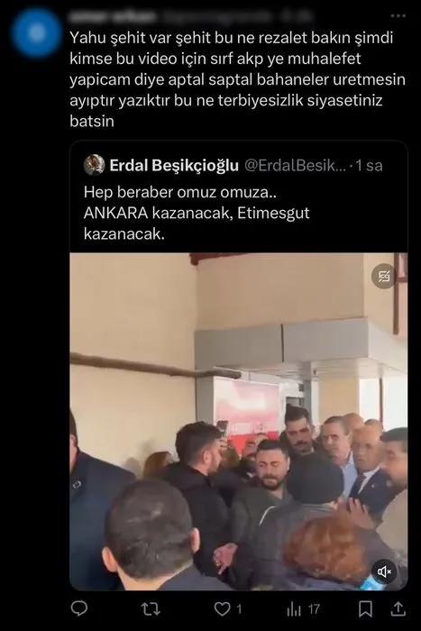 İşte CHP zihniyeti! Erdal Beşikçioğlu tepkiler üzerine o paylaşımını sildi: Yazıklar olsun