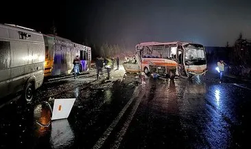 Eskişehir’de belediyeye ait 2 araç ile karavan çarpıştı: 14 yaralı