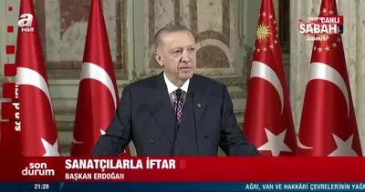 Sanatçılarla iftar buluşması! Başkan Erdoğan’dan önemli açıklamalar: Sanatçılarımızın emeğine sahip çıkıyoruz | Video