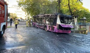 Sarıyer’de belediye otobüsü yandı