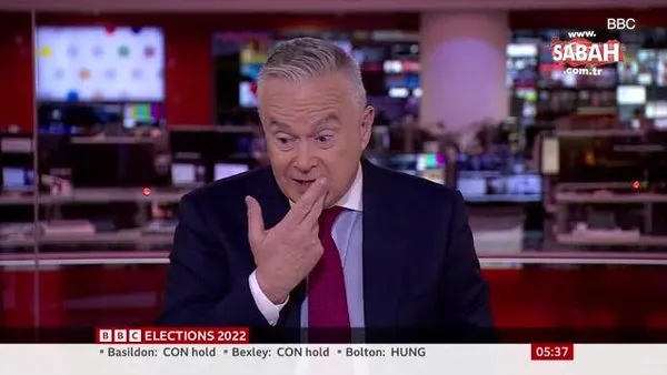 Ünlü BBC spikerinin canlı yayında zor anları | Video