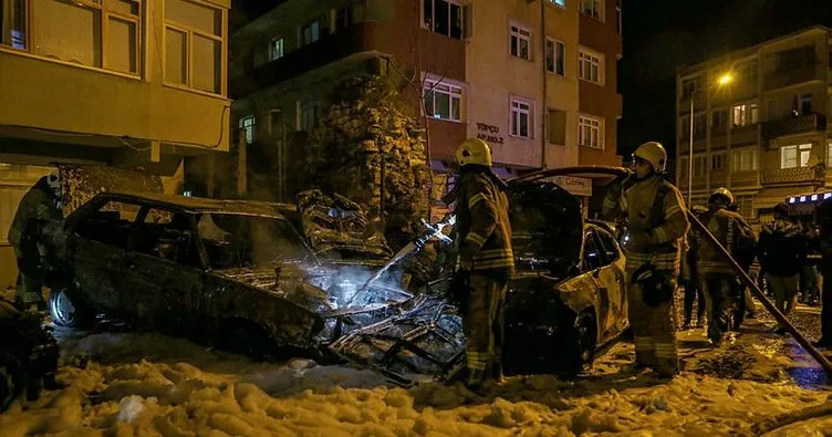 İstanbul’da 9 otomobil kundaklandı! Mahallede korku dolu anlar