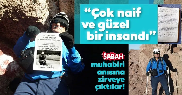 Sabah Muhabiri Erkan Koyuncu anısına Erciyes’e zirve yaptı