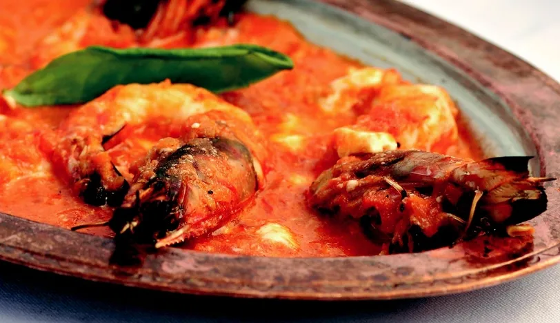 Yunan Usulü Karides Saganaki