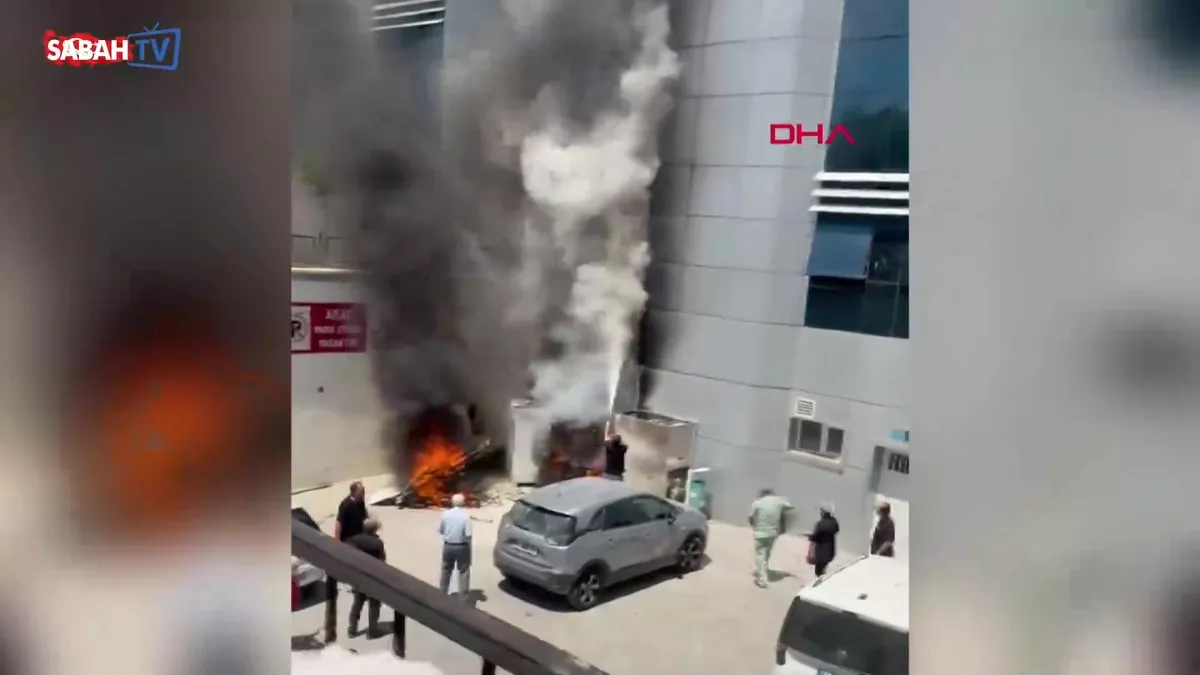Şanlıurfa Harran Üniversitesi Tıp Fakültesi Hastanesi'nde yangın | Video videosunu izle | Son Dakika Haberleri