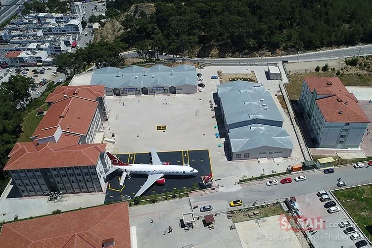 Antalya’da lise bahçesindeki yolcu uçağı göreve hazır