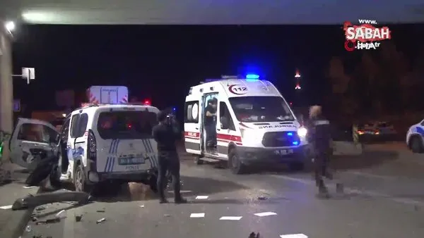Alkollü sürücü hafriyat kamyonuyla dehşet saçtı! 2 polis ağır yaralı | Video