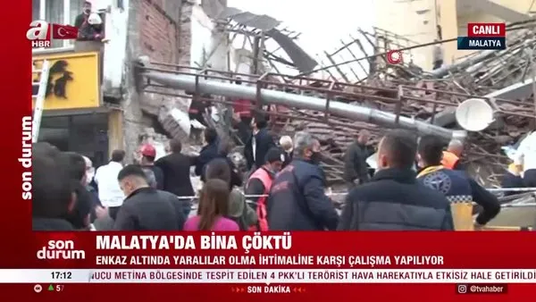 SON DAKİKA: Malatya'da bina çöktü! Olay yerinden ilk görüntüler CANLI YAYIN
