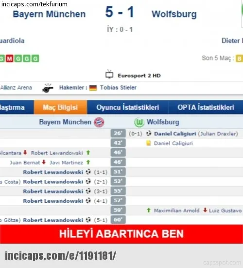 Lewandowski 9 dakikaya 5 gol sığdırdı capsler patladı!