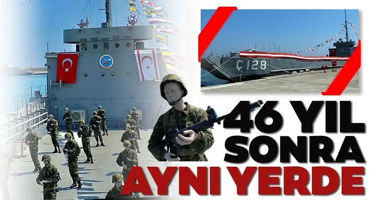 Kıbrıs’a umut ve barış götüren çıkarma gemisi 46 yıl sonra Ada’da