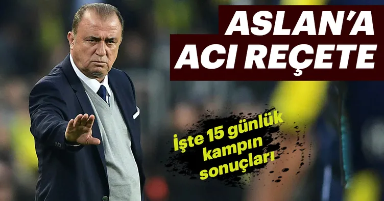 Galatasaray’a acı reçete