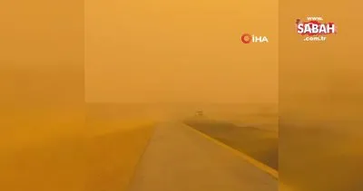 Suudi Arabistan’ı kum fırtınası vurdu, gökyüzü turuncuya büründü | Video