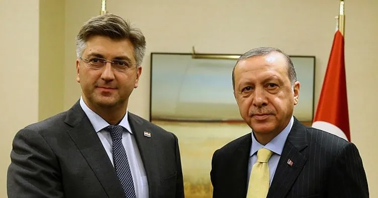 Başkan Erdoğan Plenkovic ile görüştü
