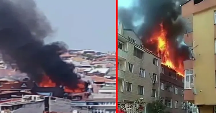 Gaziosmanpaşa’da 4 katlı binada yangın! Ekipler alevleri kontrol altına aldı