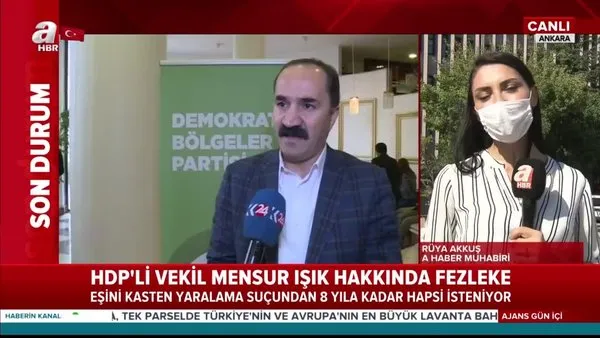 Son Dakika Haberi: HDP'li vekil Mensur Işık'a eşini yaralama suçundan 8 yıla kadar hapis | Video