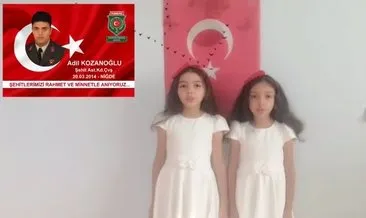 Şehidin kızlarından Cumhuriyet Bayramı şiiri