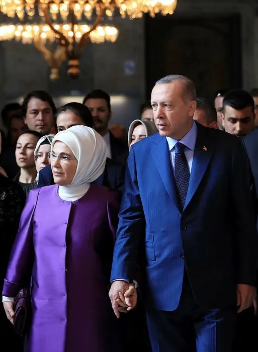 Cumhurbaşkanı Erdoğan'ın Yeditepe Bienali açılışından yansıyan kareleri