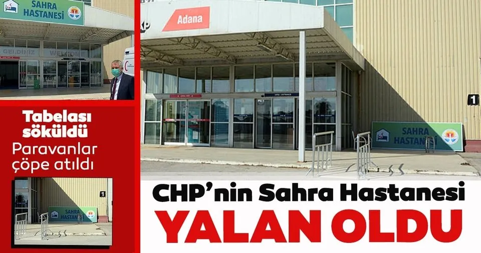 CHP’nin Sahra Hastanesi yalan oldu: Tabelası söküldü paravanlar çöpte