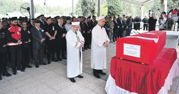 Şehit polise son görev