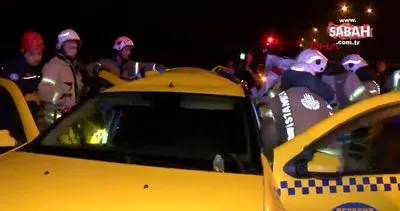 Kazada şoka giren taksi şoförü, Araçta biri var dedi, ekipler ormanlık alanda arama yaptı | Video