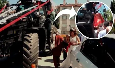 Böylesi görülmedi! Gelin arabası seçimi şaşırttı: Traktör! #burdur