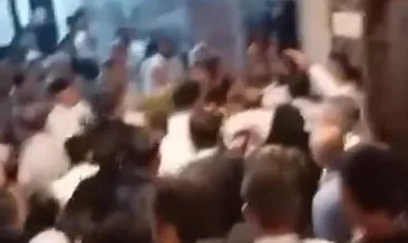Düğün salonunda tekme, tokatlı kavga: O anlar cep telefonu kamerasında! #bursa