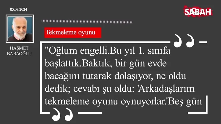 Haşmet Babaoğlu | Tekmeleme oyunu