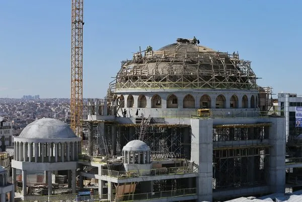 Taksim'e yapılan caminin yüzde 90'ı tamamlandı