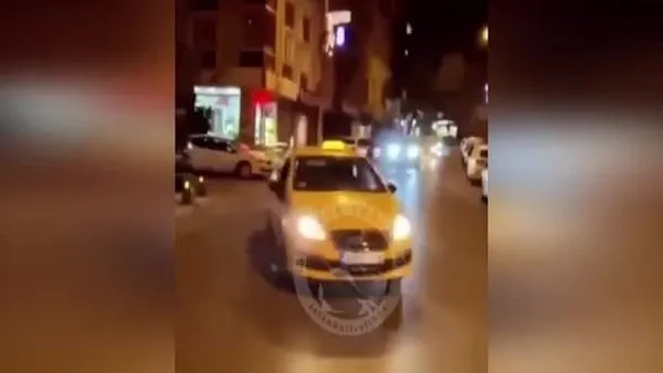 İstanbul'da trafikte dehşet saçan driftçi taksici kamerada! Cezası kesildi, ehliyetine el konuldu...