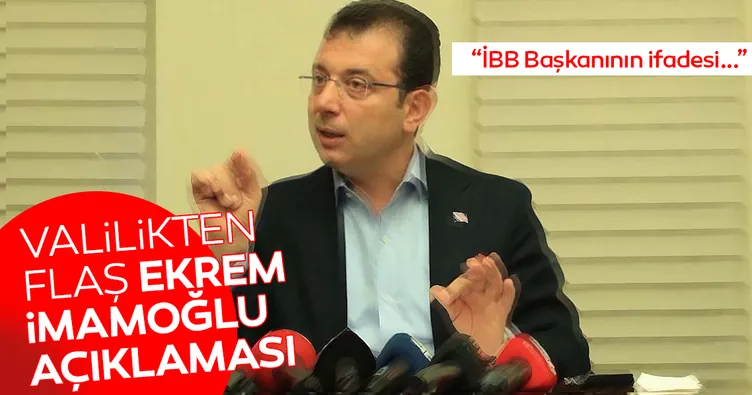 İstanbul Valiliği: İBB başkanı kurulun doğal üyesidir! Toplantıya katılması sorumluluğudur