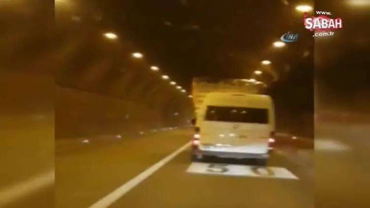 Saman yüklü tır trafiği böyle tehlikeye attı!