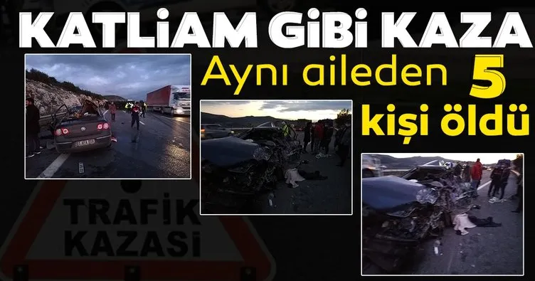 SON DAKİKA HABERİ! Pozantı-Ankara otoyolunda feci kaza! Aynı ailden 5 kişi hayatını kaybetti