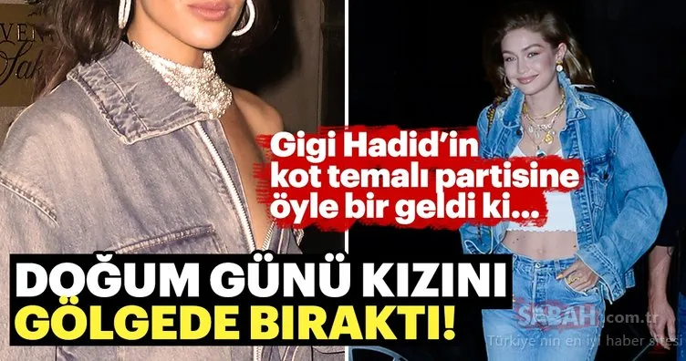 Gigi Hadid’in kot temalı partisine öyle bir geldi ki... Gigi ve Bella Hadid kardeşler gölgede kaldı!